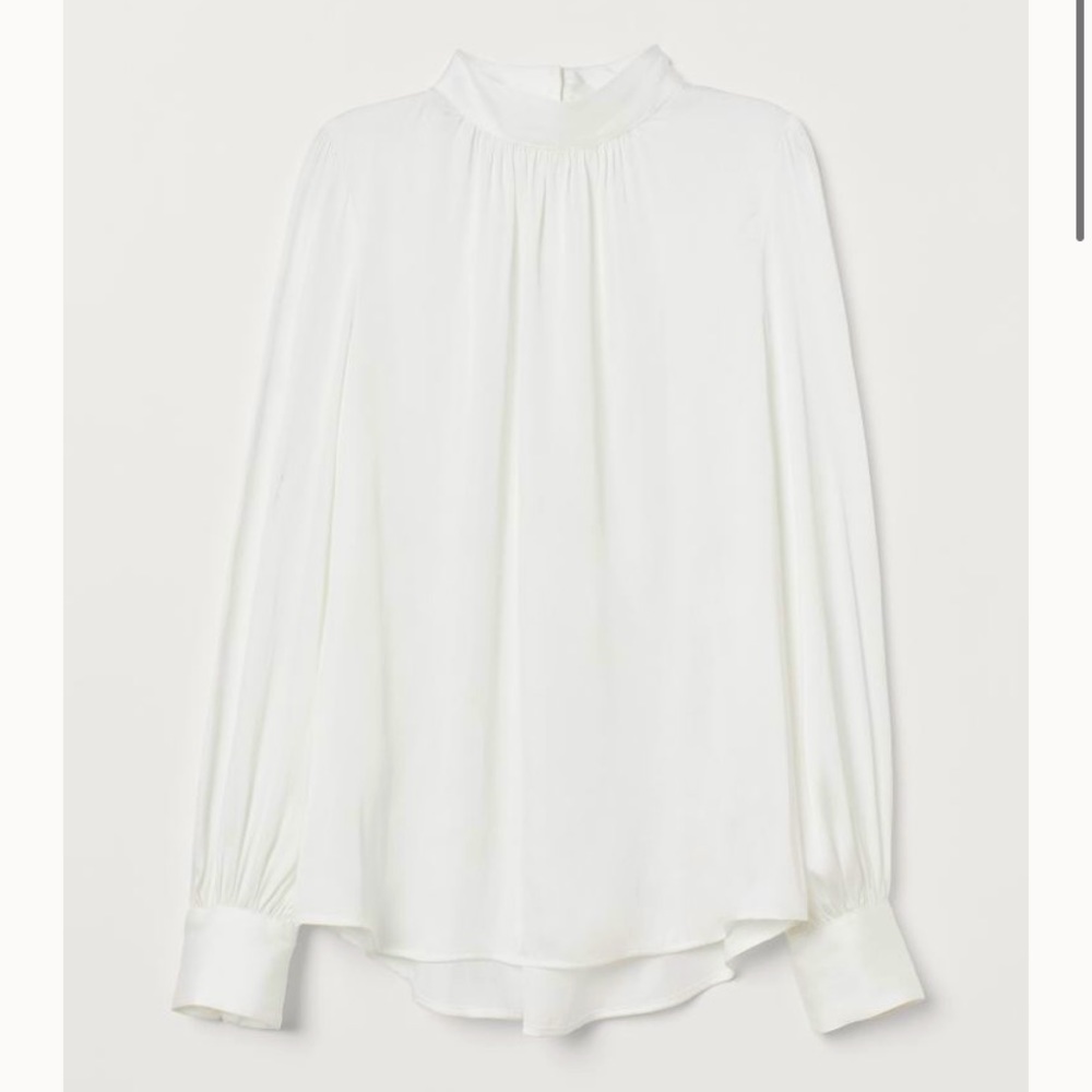 H&M Collared White Blouse